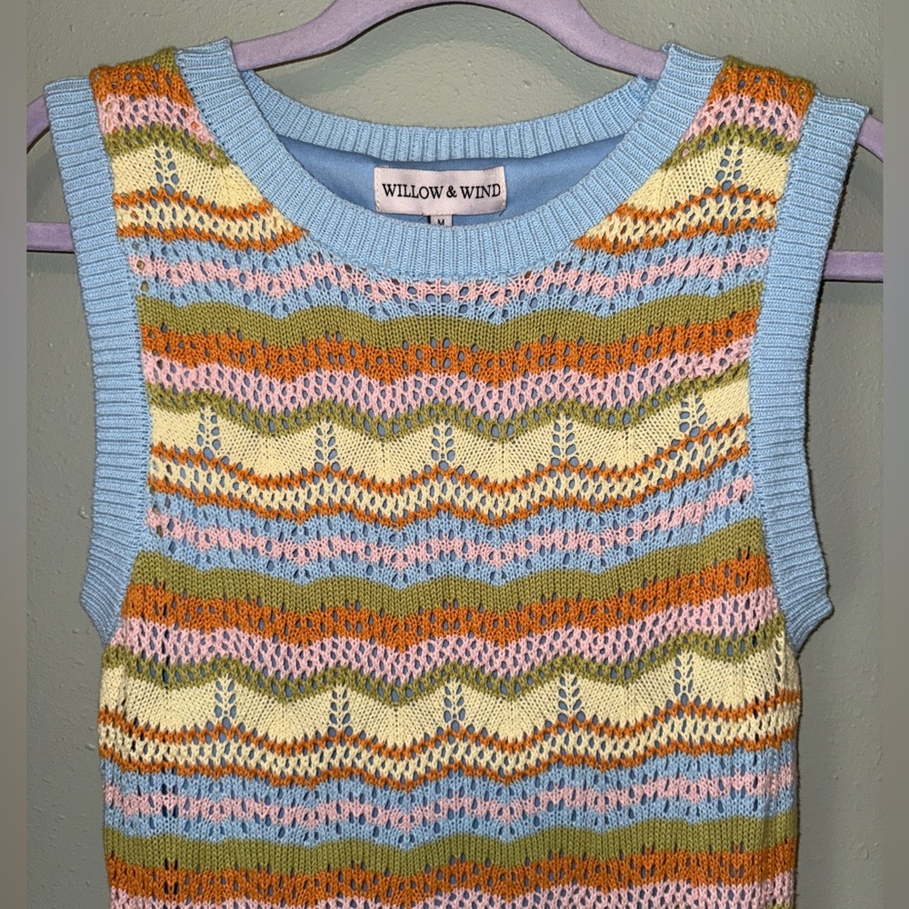 Willow & Wind | Knitted Midi Dress | Medium | Spring multi-color - Picture 4 of 4